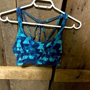 Size Medium Blue Triangle Shambhala Sports Bra